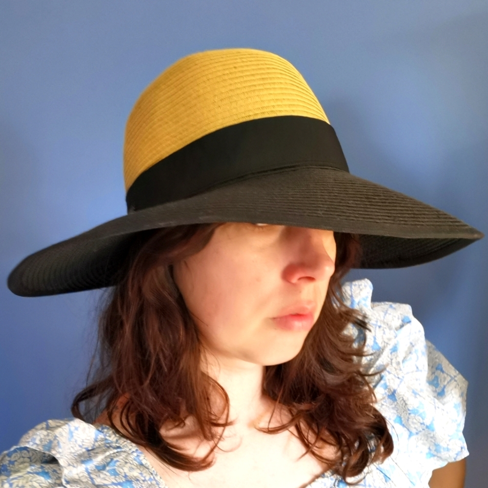 Half brim braided hat